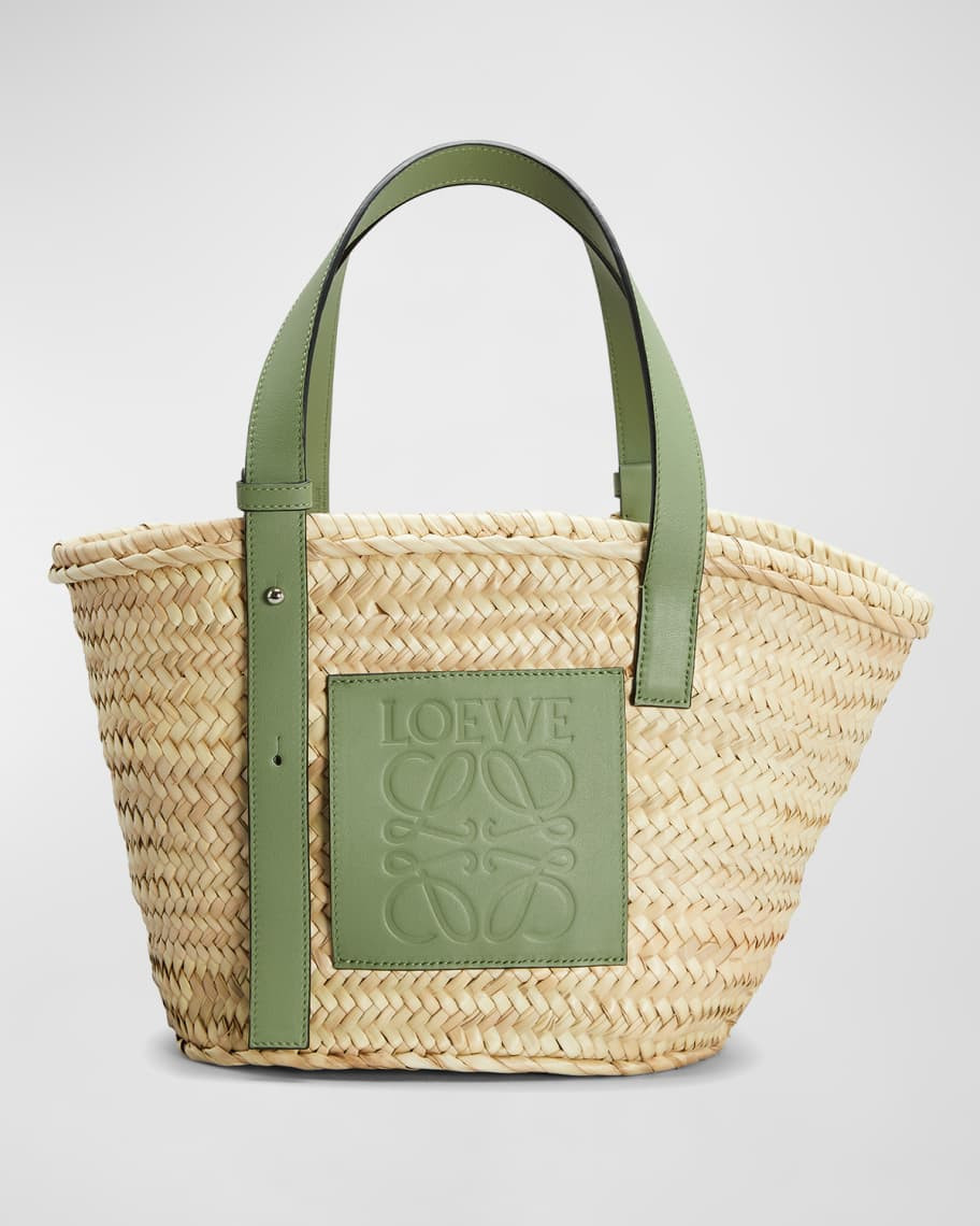 Loewe x Paula&rsquo;s Ibiza Woven Palm Basket Tote Bag | Neiman Marcus
