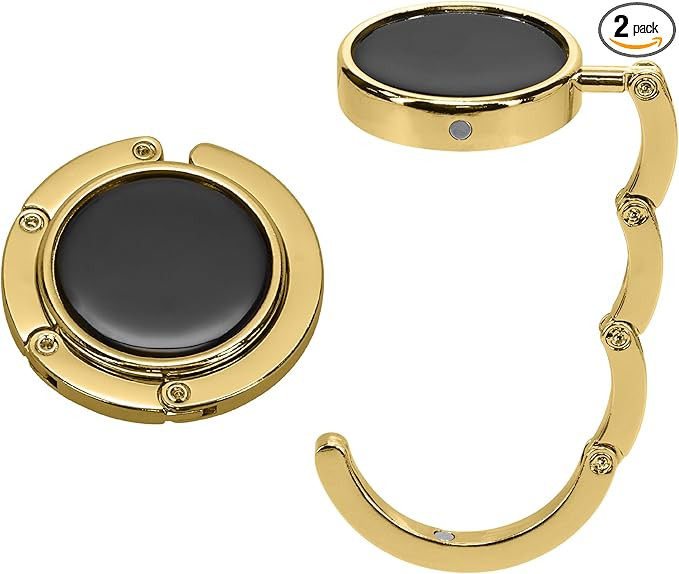 kwmobile Purse Hanger for Table (Set of 2) - Purse Hook for Table - Folding Handbag Hanger - Port... | Amazon (US)