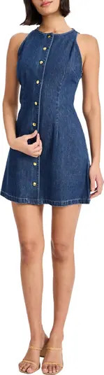 Donna Morgan Sleeveless Button Front Denim Minidress | Nordstromrack | Nordstrom Rack