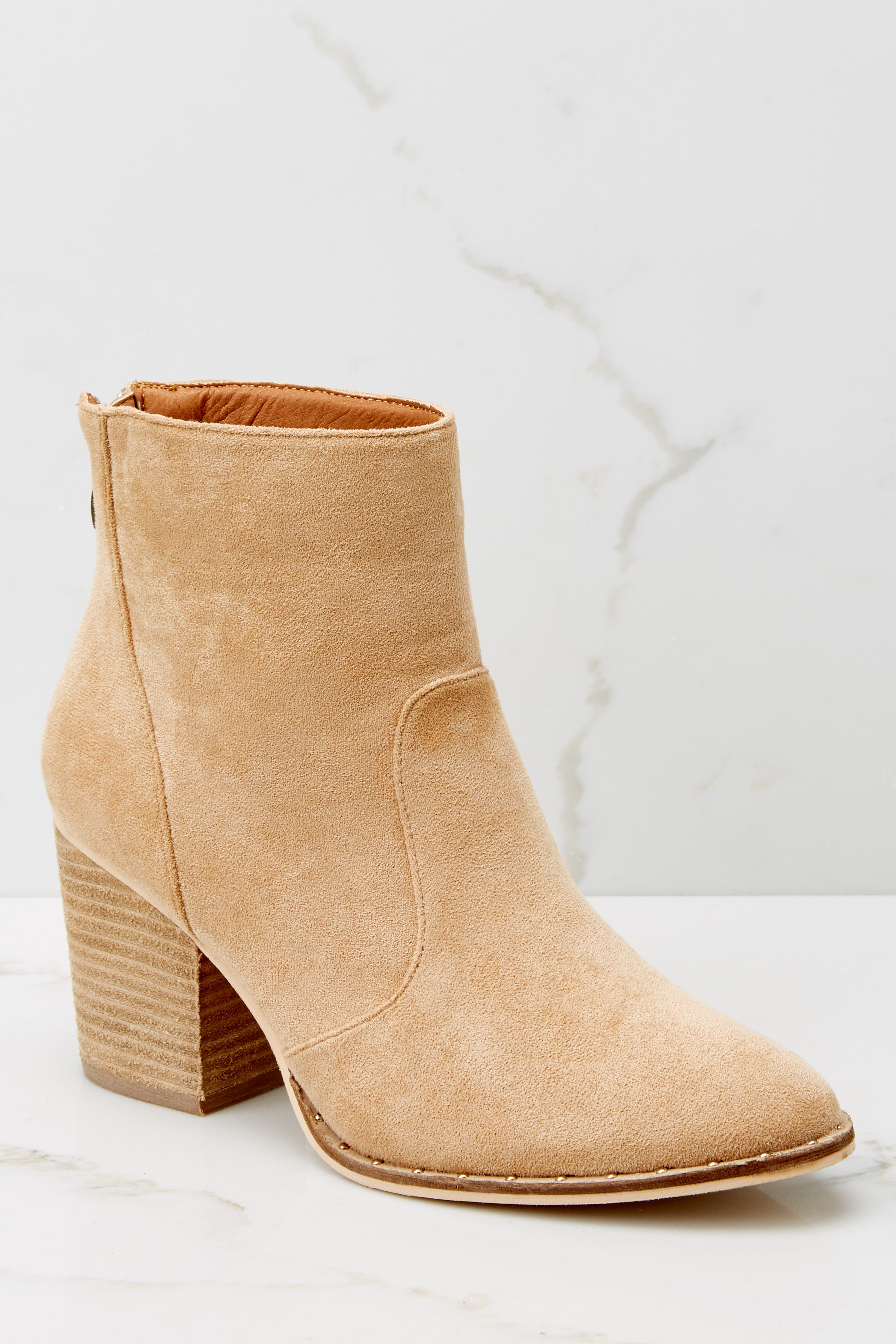 First Steps Tan Ankle Booties | Red Dress 