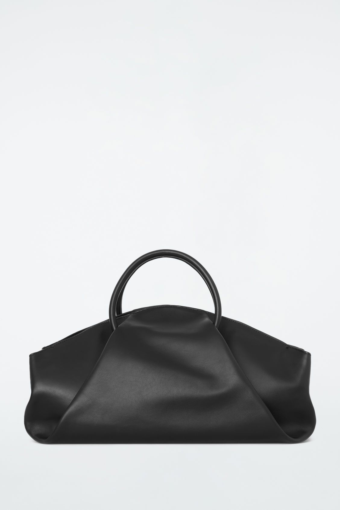 FOLD OVERSIZED TOTE - LEATHER - BLACK - COS | COS UK