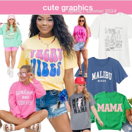 Cute graphic tees. Graphic tees. Casual outfit. Casual spring outfit. Casual summer outfit. Baseball mom. Sports mom. Soccer mom. Good clothes. Mama clothes  

#LTKtravel #LTKSeasonal #LTKSpringSale