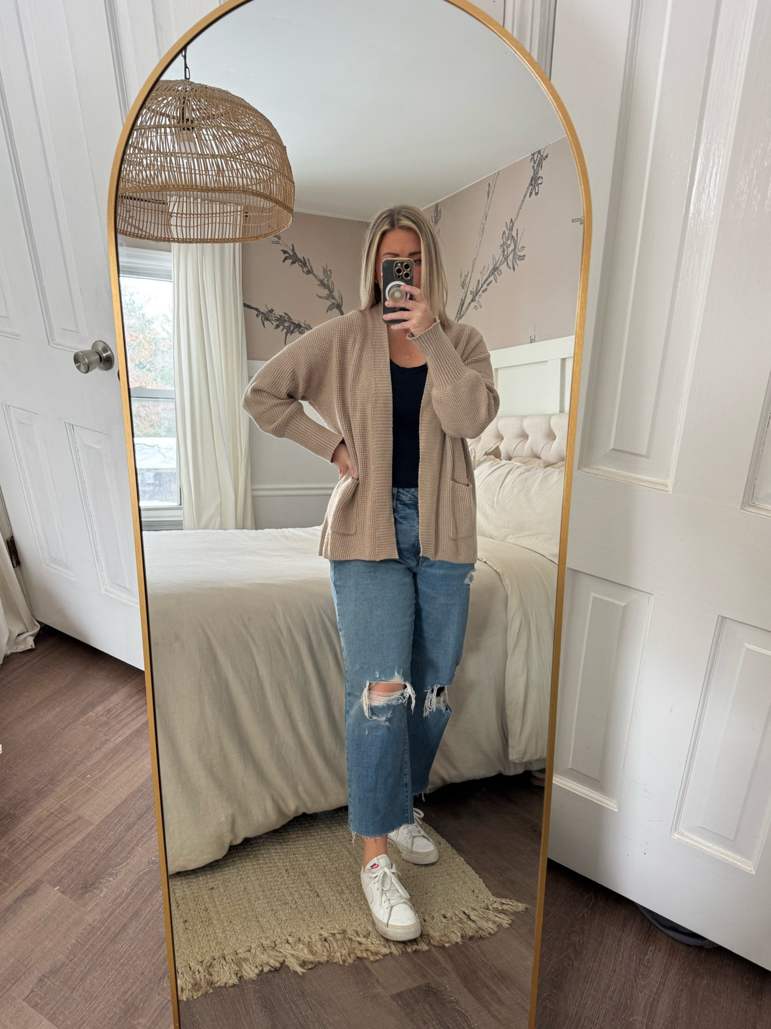 Casual church outfit. Reminder, I chopped the hem of my jeans.

#LTKFindsUnder50 #LTKStyleTip #LTKMidsize