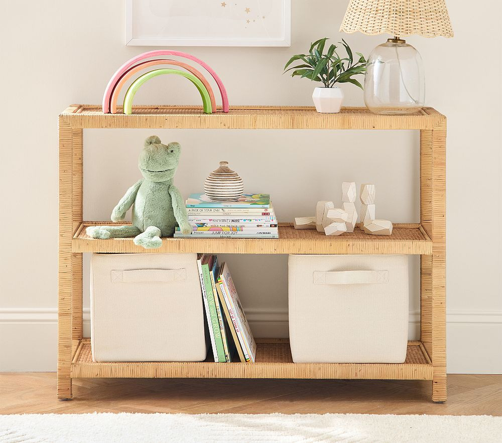 Rattan 2-Shelf Bookcase (42") | Pottery Barn Kids