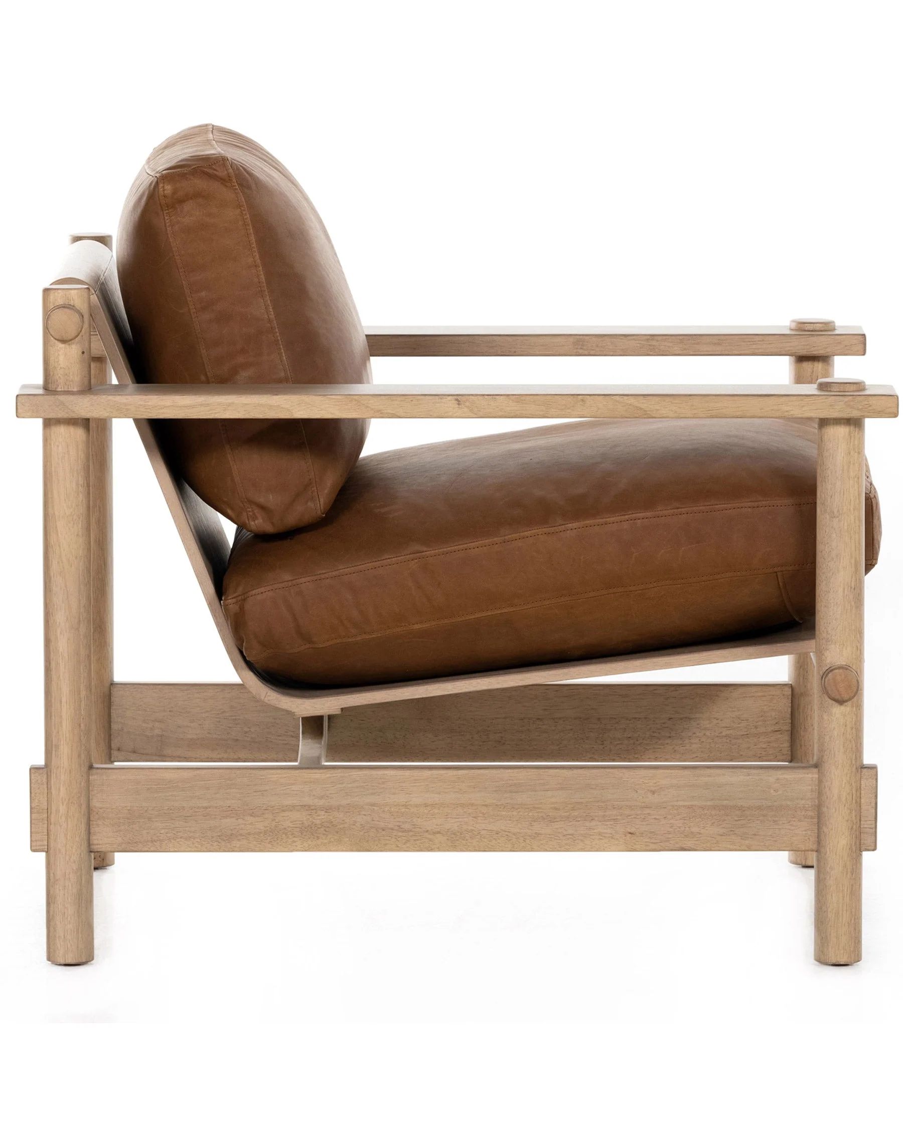 Riley Leather Chair - Floor Model | The Vintage Rug Shop