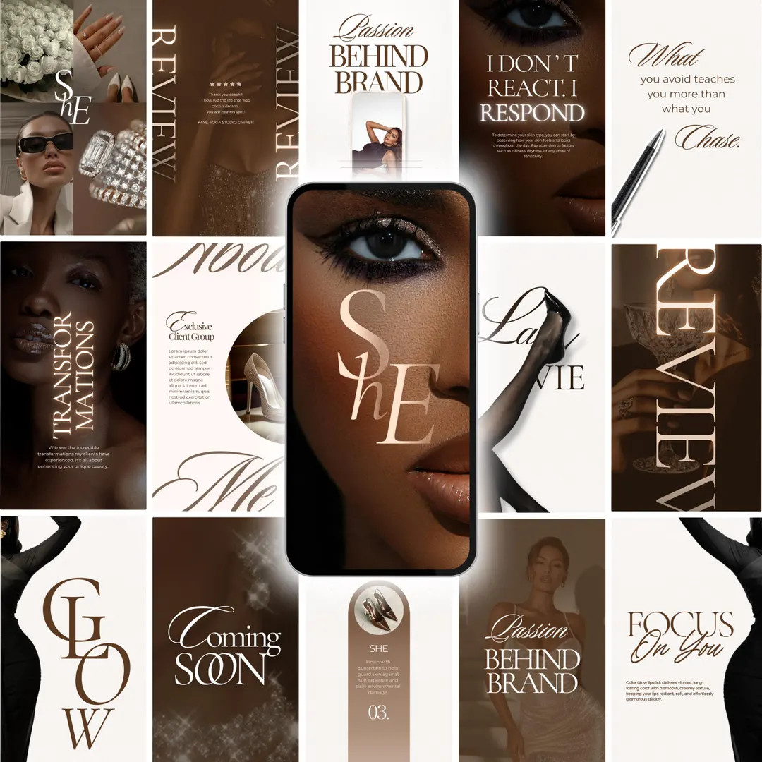 Reel Covers for Coaches, Luxurious Instagram Feed, Canva Template Package for Coach - Etsy | Etsy (Global)