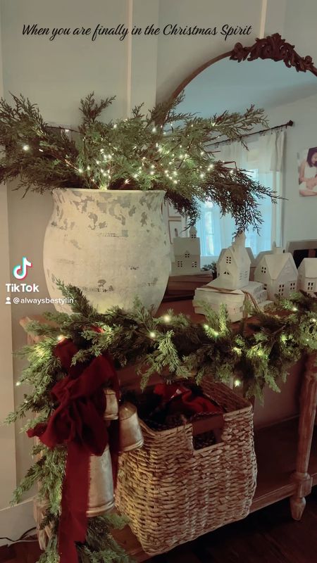 Christmas decor, living room Christmas decor, home decor, Christmas decor for the living room, amazon Christmas decor, Christmas garland, Christmas wreath, Christmas bells, entryway table. 

#LTKhome #LTKsalealert #LTKHoliday