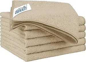 HOMEXCEL Brown Microfiber Cleaning Cloth 6 Pack 12.5 x 12.5 inch Microfiber Towels for Cars Ultra... | Amazon (US)