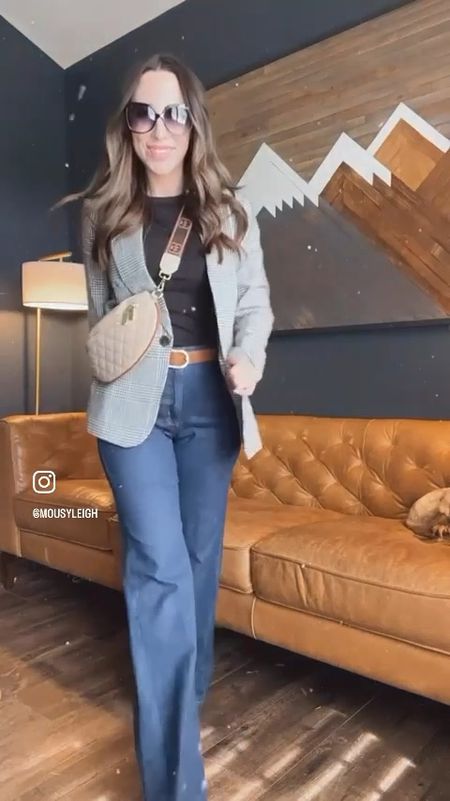 Walmart and amazon fall outfit inspo

Video try on, blazer, plaid, trouser jeans, sunglasses, crossbody, bumbag 

#LTKover40 #LTKstyletip #LTKfindsunder50