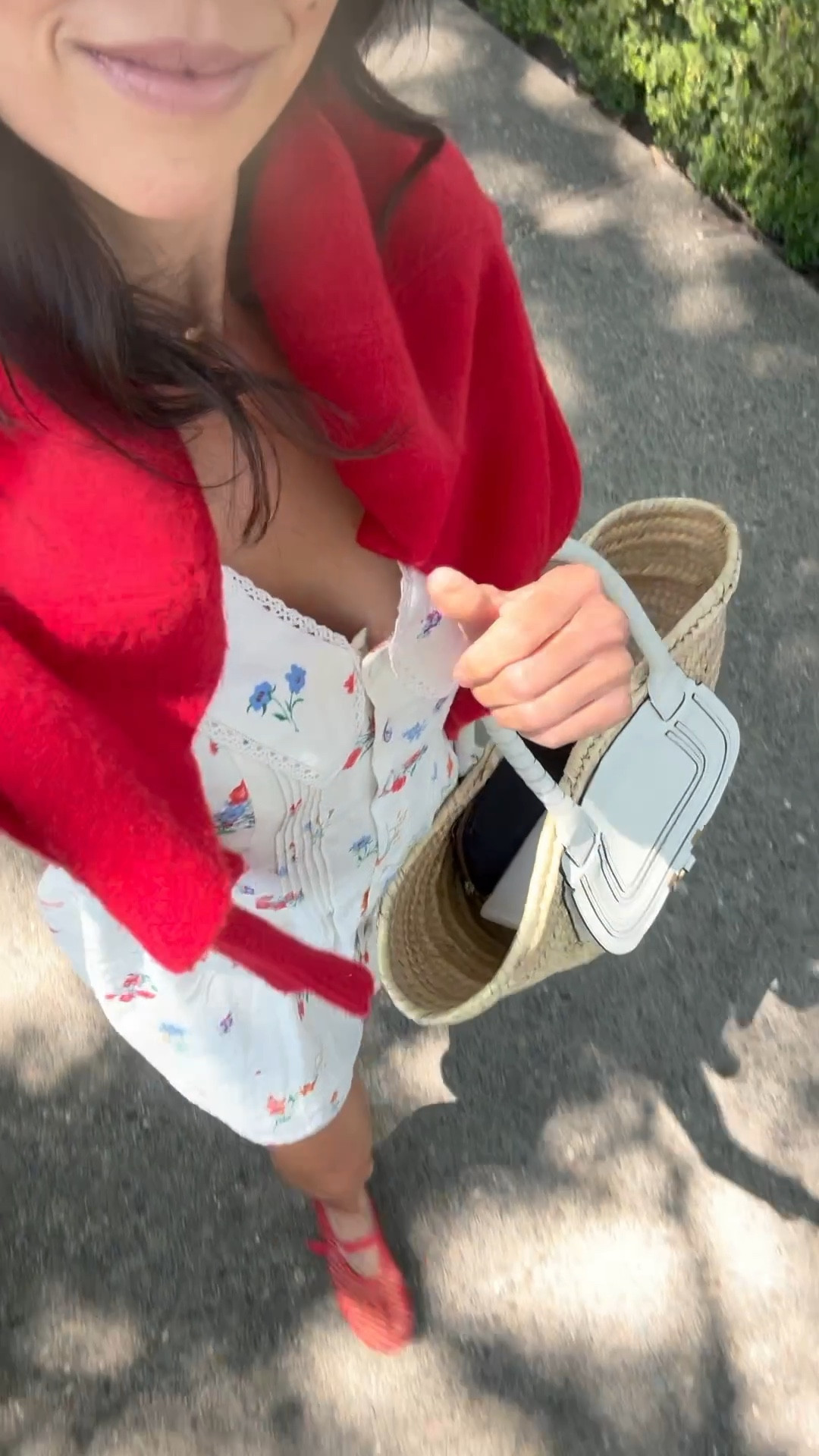 Linen blend floral print dress. True to size. I’m wearing a small. 
Red mesh summer shoes ❤️
Chloe Marcie basket tote bag. 
Janessa Leone packable hat. 

Red floral print dress
Napa summer dress 
Summer floral dress 
Travel summer hat
Best Packable sun hat 

#LTKSeasonal #LTKOver40 #LTKTravel