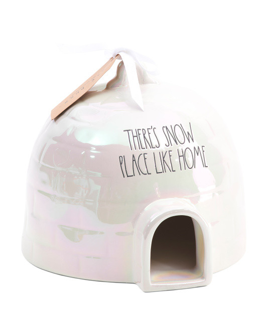 Snow Place Like Home Lustrous Igloo Birdhouse | TJ Maxx
