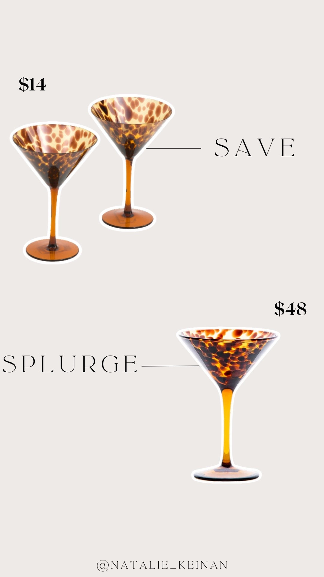Tortoise shell martini glasses 

#LTKCyberWeek #LTKGiftGuide #LTKHoliday