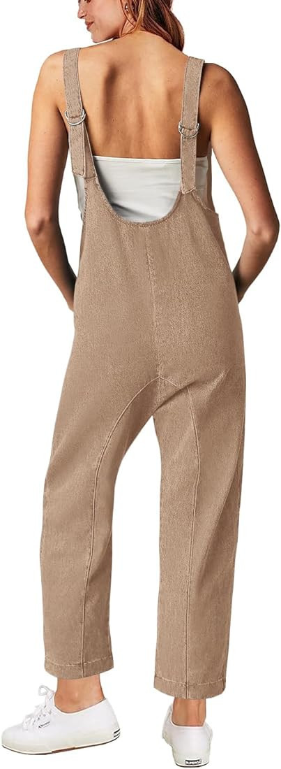 GREAIDEA High Roller Denim Jumpsuits for Women Casual Sleeveless Loose Baggy Overalls Jeans Pants... | Amazon (US)