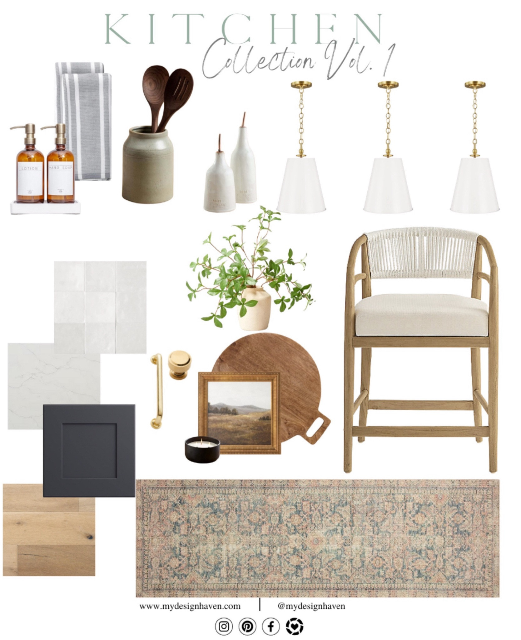 In this kitchen, onyx gray cabinets exude a modern, sophisticated charm, contrasting beautifully with the warmth of the French oak floors that infuse a touch of rustic elegance. The countertops, adorned with quartz Calcutta, not only provide a sleek and durable surface for food prep but also exude an air of timeless luxury.

The ceramic 4x4 Cleo backsplash adds a delicate and artistic element, creating a harmonious blend with the overall aesthetic. To add a personal touch, a decorative cutting board is displayed, a practical yet stylish choice for culinary enthusiasts. The inclusion of faux or real plants breathes life into the space, infusing it with a fresh and inviting atmosphere, making this kitchen a captivating fusion of style and functionality.



#LTKsalealert #LTKhome #LTKstyletip