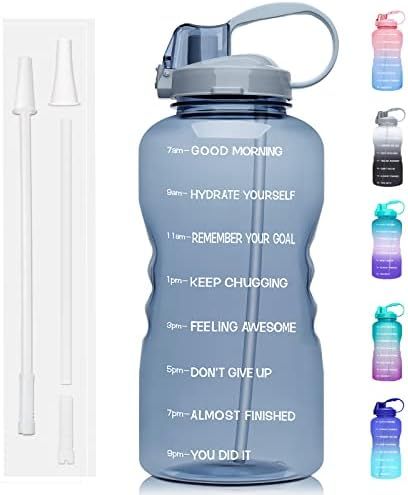 Amazon.com : Giotto Large 1 Gallon/128oz (When Full) Motivational Water Bottle with Time Marker &... | Amazon (US)