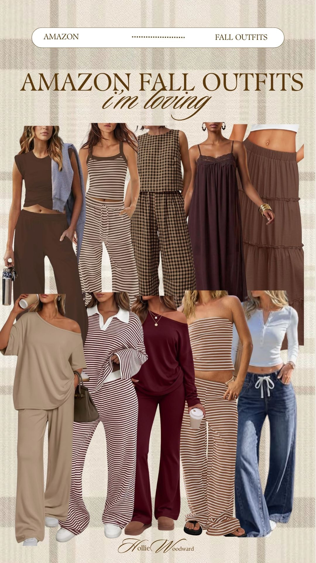 fall outfits i'm loving from amazon 🤎 all super affordable! got a few of these for the girls too 

 