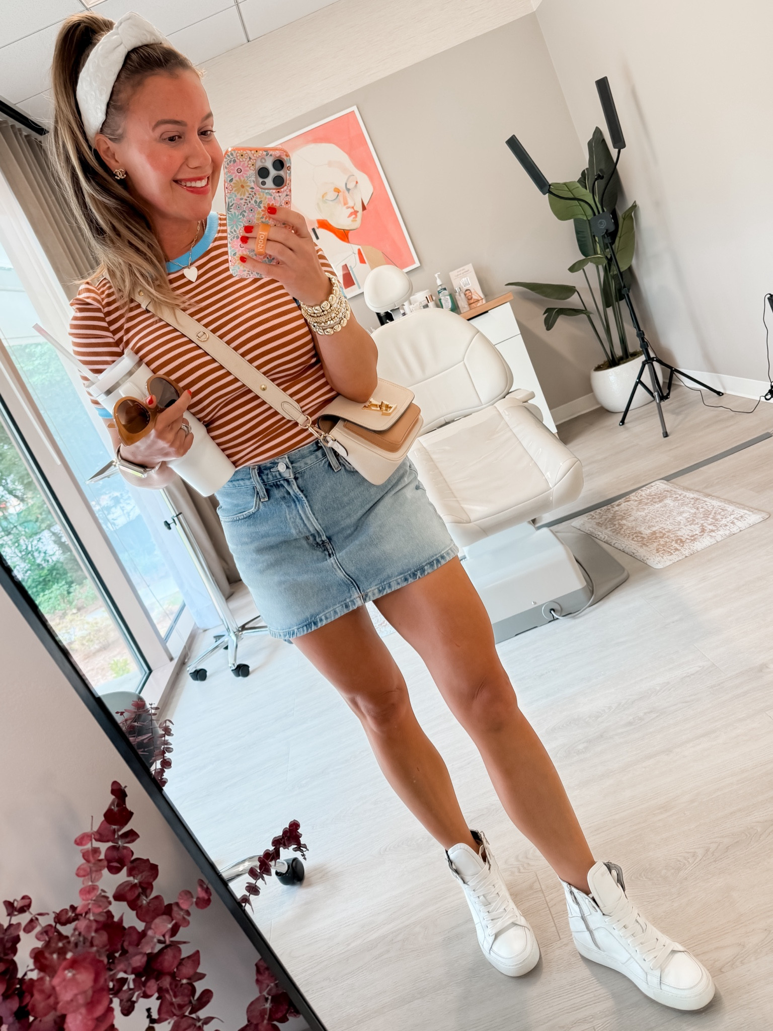 Wearing an XS tee. Denim skirt runs TTS.

#LTKFindsUnder100 #LTKFindsUnder50 #LTKOver40