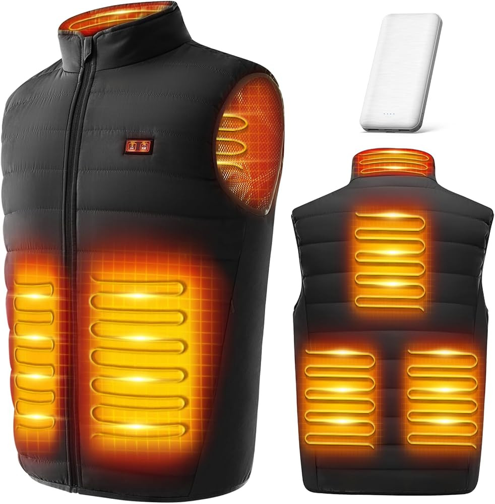 LABCOOL Men's Heated Vest with 12000mAh Battery Pack Included, Electric Lightweight Heated Jacket... | Amazon (US)