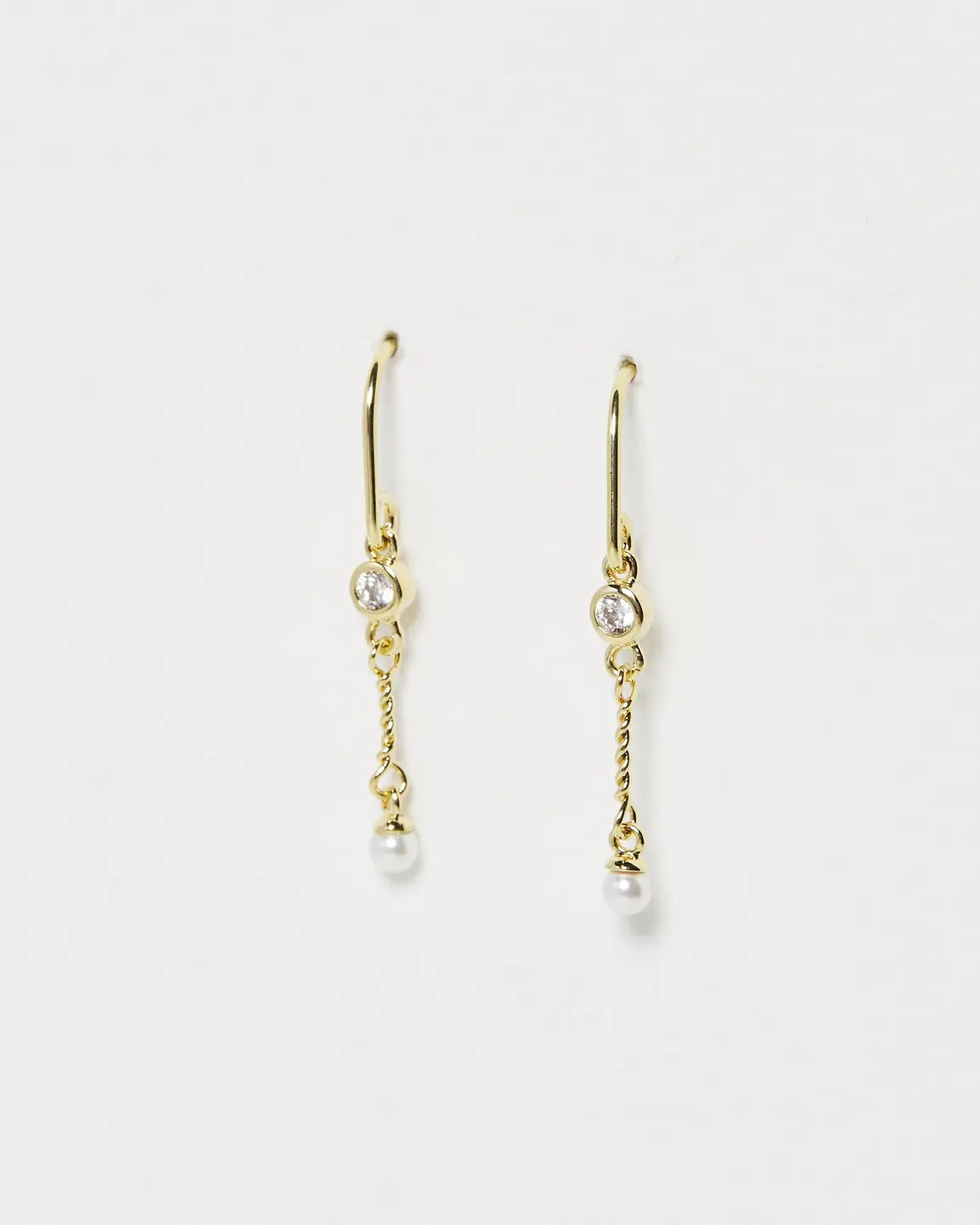 Rosaline Freshwater Pearl Gold Plated Drop Earrings | Oliver Bonas (Global)