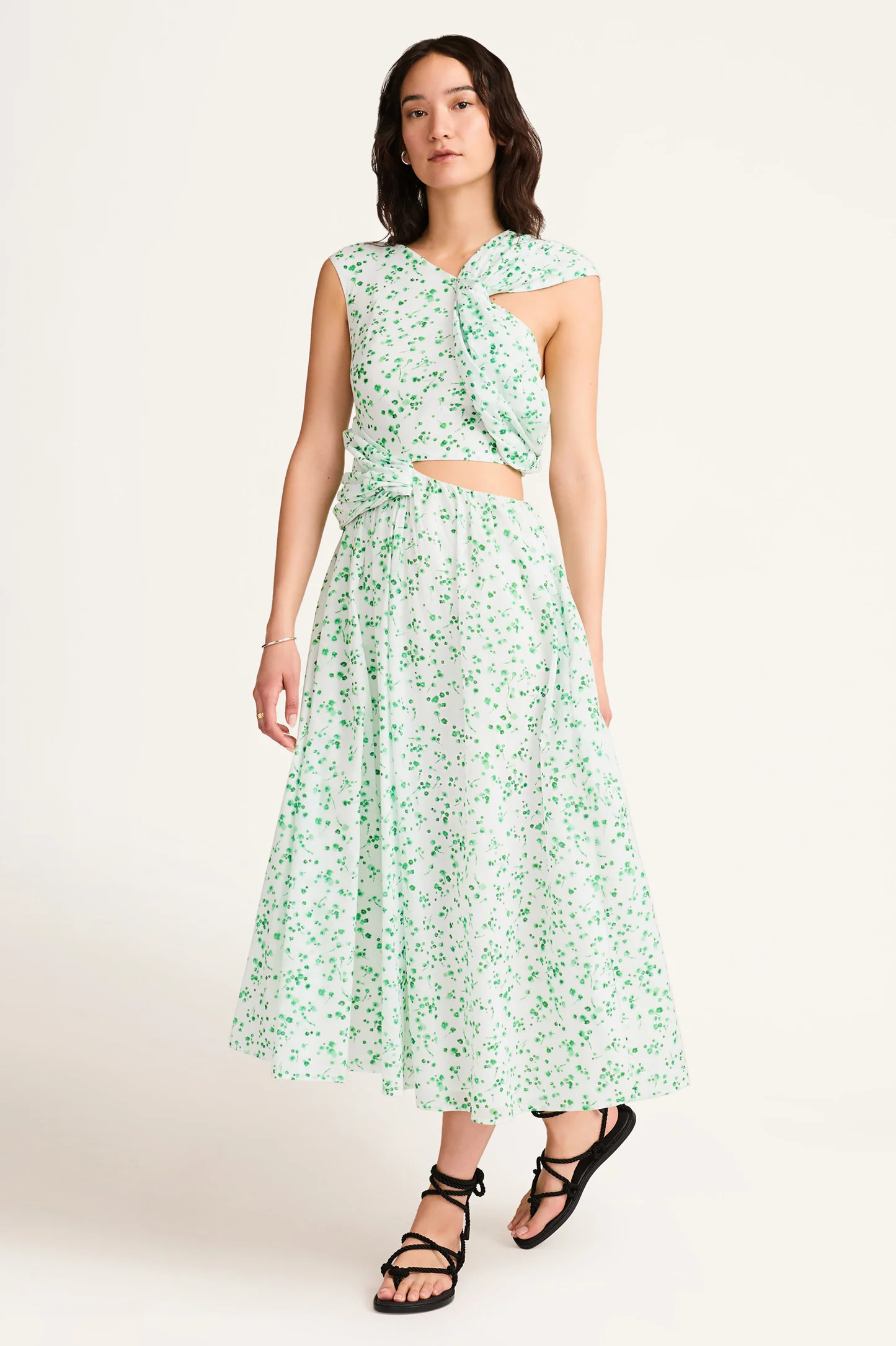 Rhapsody Dress in Green Floral Print | Merlette NYC