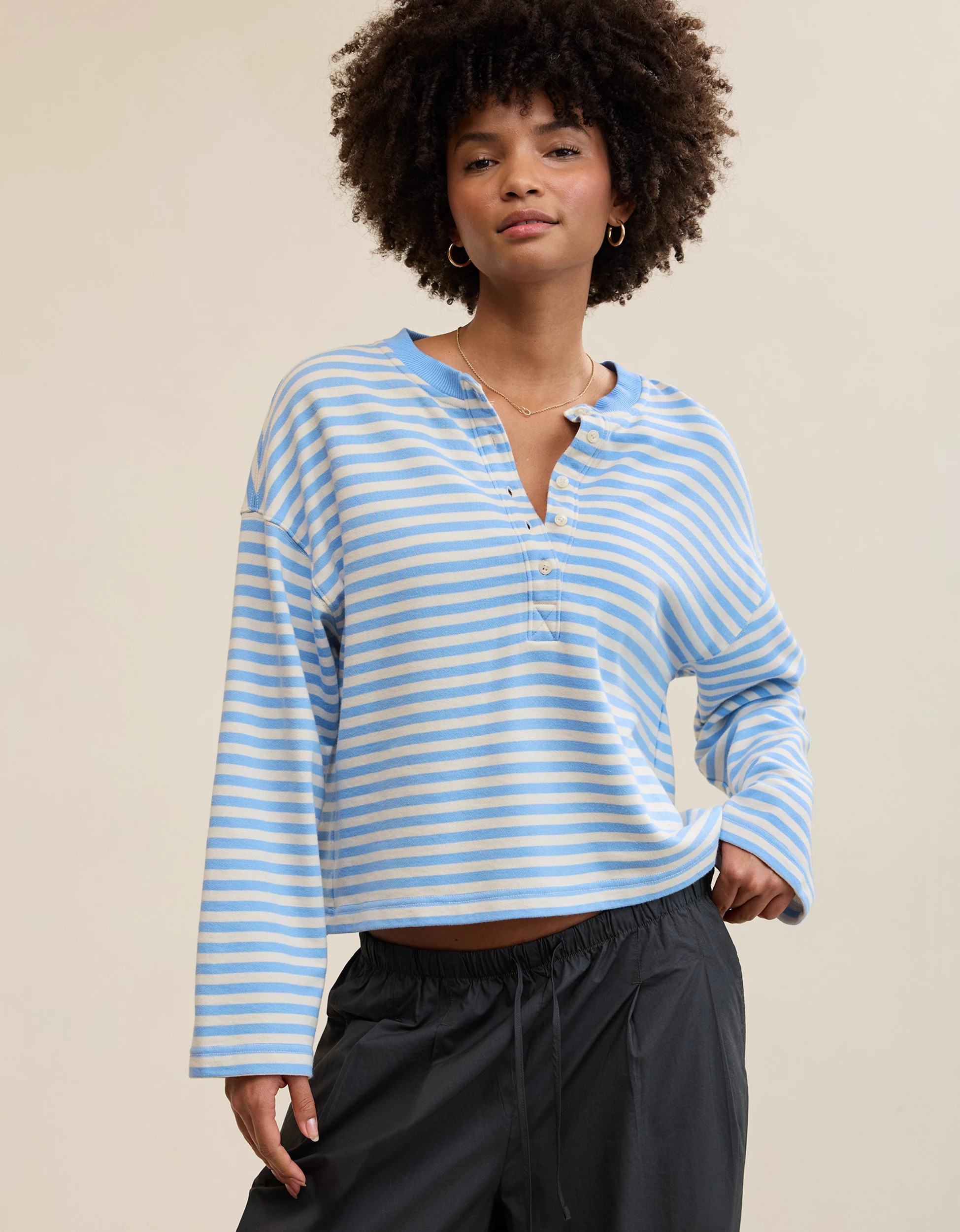 Aerie Alumni Henley Sweatshirt | American Eagle Outfitters (US & CA)
