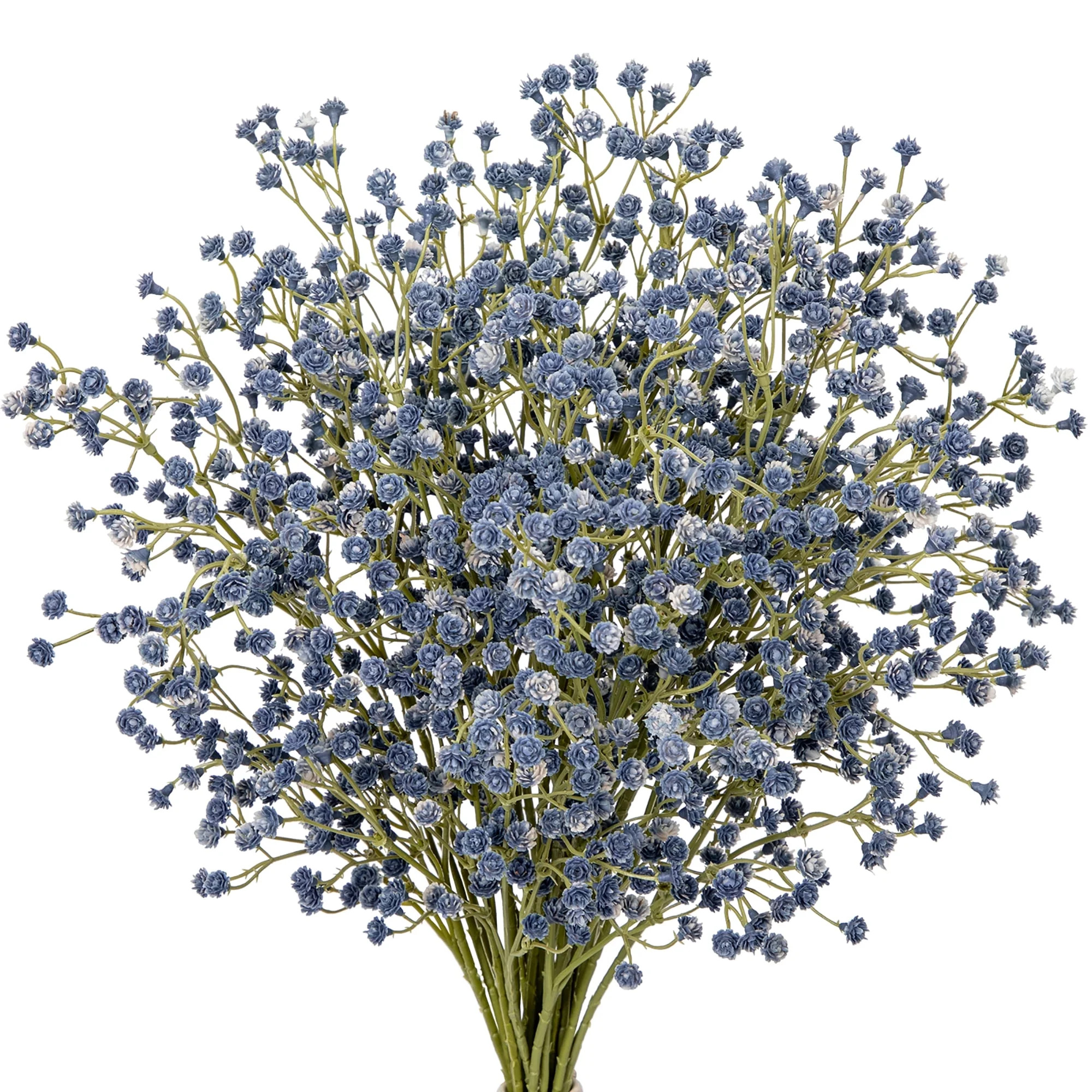10 Pcs Artificial Flowers Baby's Breath 23.6" Faux Baby Breath Wedding Flower Arrangement Blue Ho... | Walmart (US)