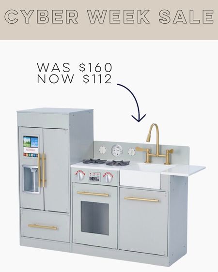 Our favorite modern play kitchen is currently 30% off! We owned in Lovelace I highly recommend! And it’s a great knock off of the thousand dollar Pottery Barn version.  And who doesn’t love gold hardware in the kitchen.

#playkitchen #AffordablePlayKitchens #GiftsForKids #KidsGifts #PretendPlayToys 