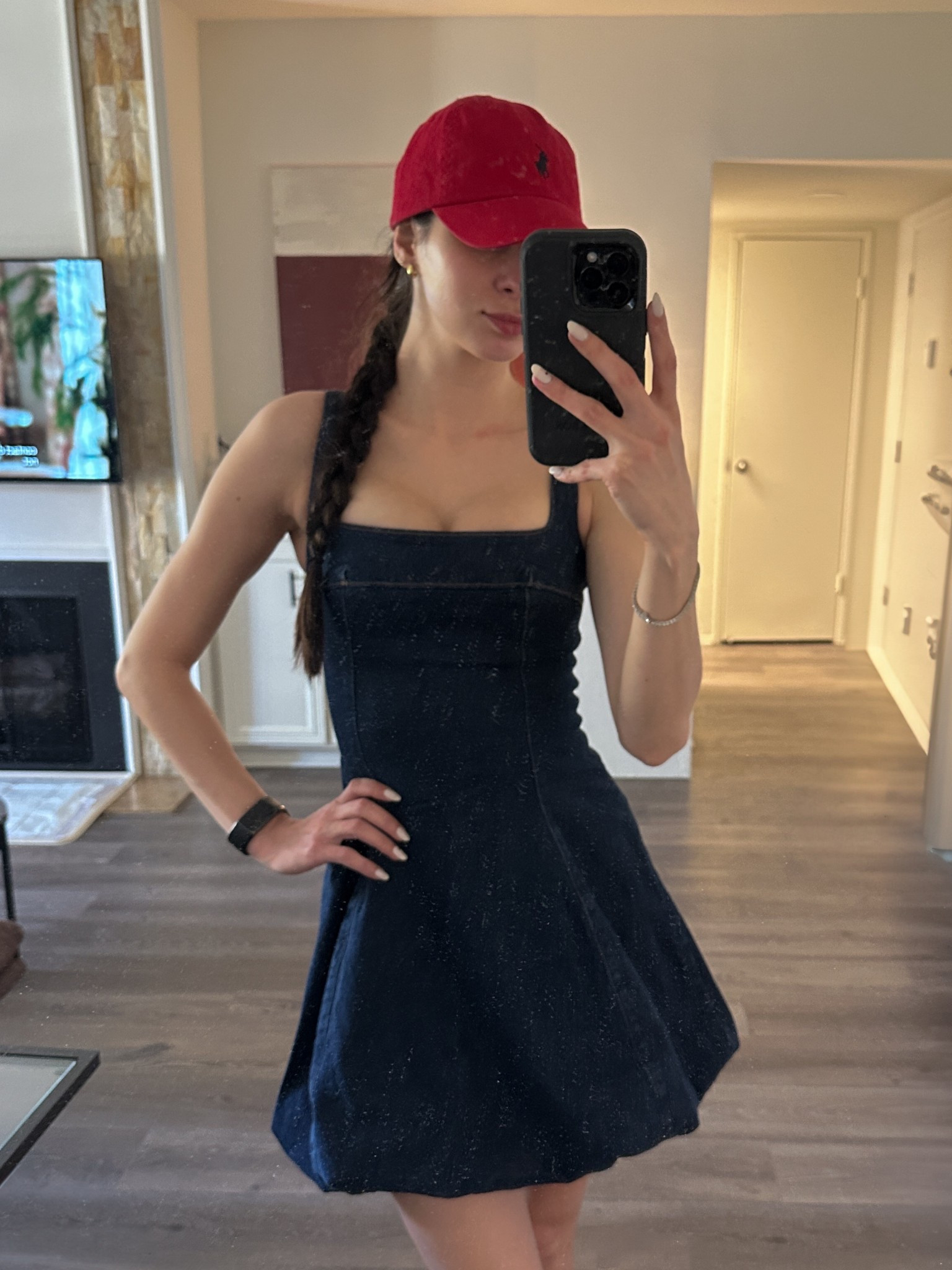 Summer bubble dress that’s denim? Yes, please. It’s structured to the Gods and feels very durable. Cute and flattering find that hold the waist. I feel like you can really dress it up. I was kind of on the go so here is a more sporty look with a polo cap. Brunch, dinner, day time dress- this one has you covered. 

#LTKStyleTip #LTKSaleAlert #LTKSeasonal