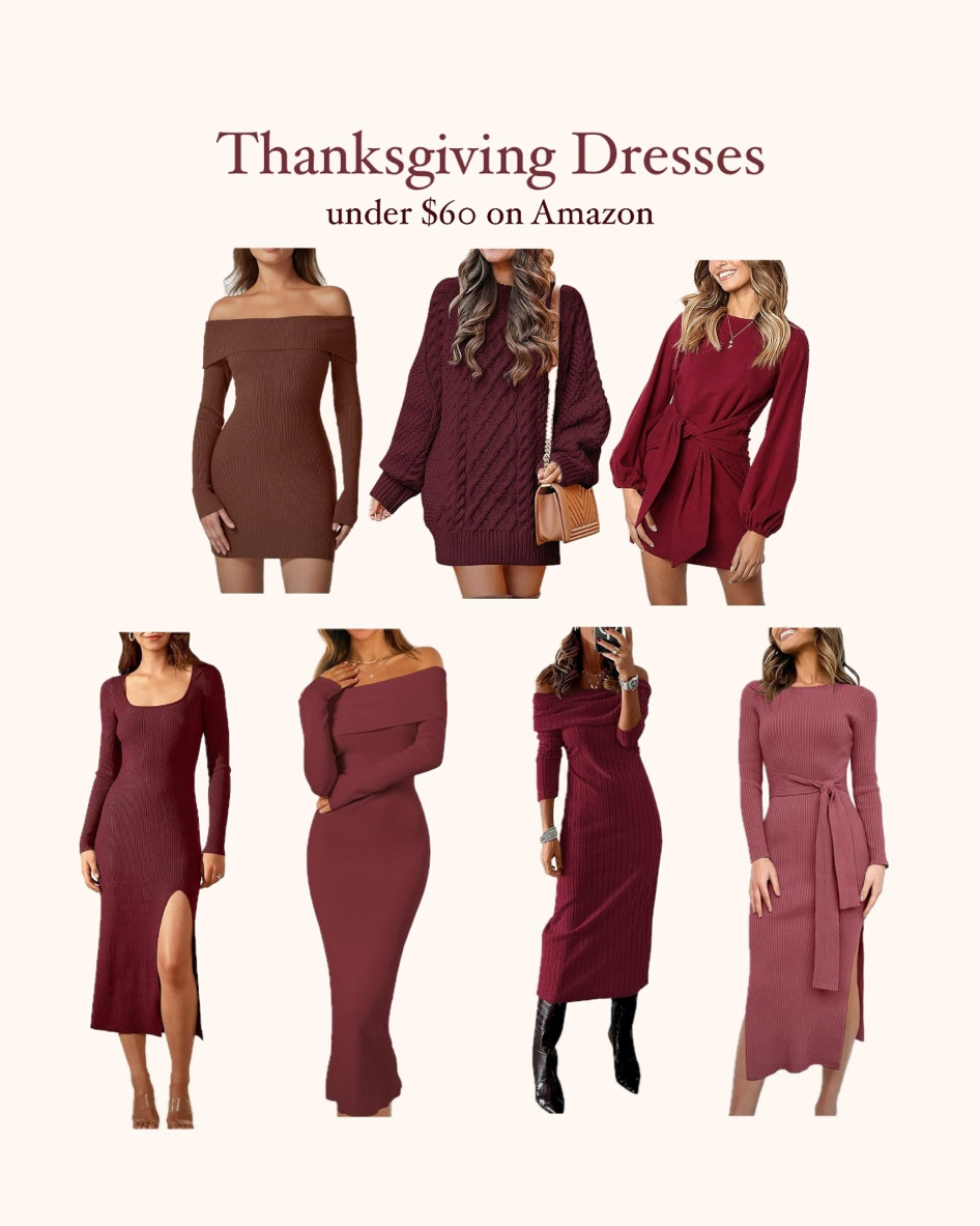 THANKSGIVING DRESSES 🦃🍂 Thanksgiving dress, fall dress, fall dresses, Family photos. family pictures, outfit for family photos, outfit for family pictures, outfits for family photos, outfits for family pictures, fall outfit, fall outfits, holiday outfit, holiday outfits, Thanksgiving outfit, Thanksgiving outfits, knit dress, knit dresses, holiday dress, holiday dresses, neutral dress, neutral dresses, Thanksgiving outfit, Thanksgiving outfits, 