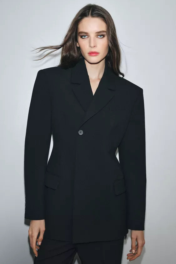 ZW COLLECTION TAILORED BUTTON BLAZER | Zara UK