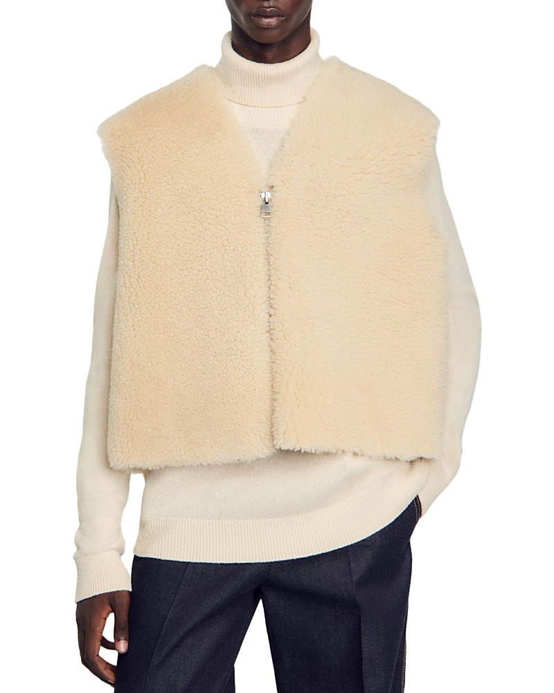 Sandro Shearling Vest | Bloomingdale's (US)
