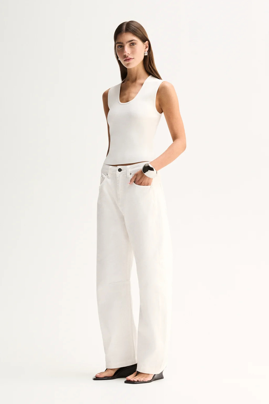 Women's Mayfield Denim Pant in White - Elka Collective | Elka Collective