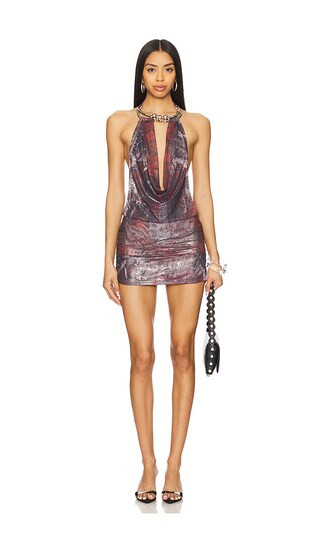 Halter Draped Dress in Multi | Revolve Clothing (Global)