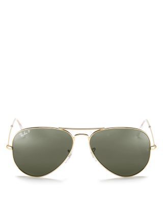 Ray-Ban Polarized Classic Aviator Sunglasses | Bloomingdale's (US)