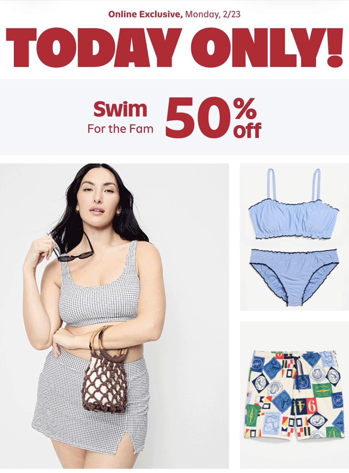 50% off swimsuits at Old Navy for the entire family is your official sign to start planning summer 🌊

Bright colors, fun prints, flattering one pieces, cute bikinis, and matching sets for the babies. You do not need to overspend to look good at the pool.

Summer memories start with being prepared and this deal makes it easy.

Don’t wait. The best sizes always go first.

#ShoppingWithPriiincesss #Atlantamom #Atlantabloggers #Atlantablogger #AtlantaCreator #Atlantacontentcreators #Atlantacontentcreator #OldNavySale #SummerVibes #FamilyBeachDay #SwimStyle #AffordableSwimwear #MomLifeStyle #AtlantaMom #SummerReady

#LTKSaleAlert #LTKootd #LTKTravel