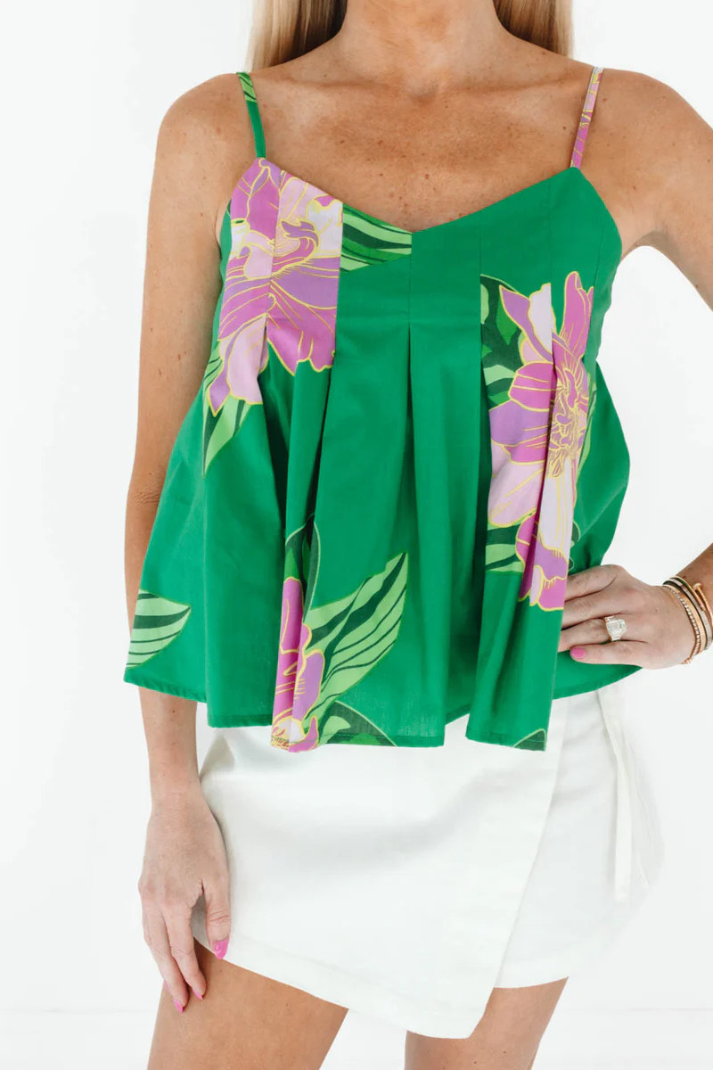 Welcome To The Jungle Top - Green | The Impeccable Pig