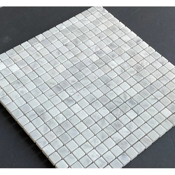 0.625" x 0.625" Marble Grid Mosaic Wall & Floor Tile | Wayfair North America