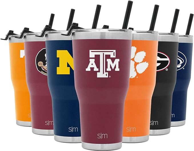 Simple Modern Officially Licensed Collegiate Insulated Stainless Steel Tumbler with Straw and Fli... | Amazon (US)