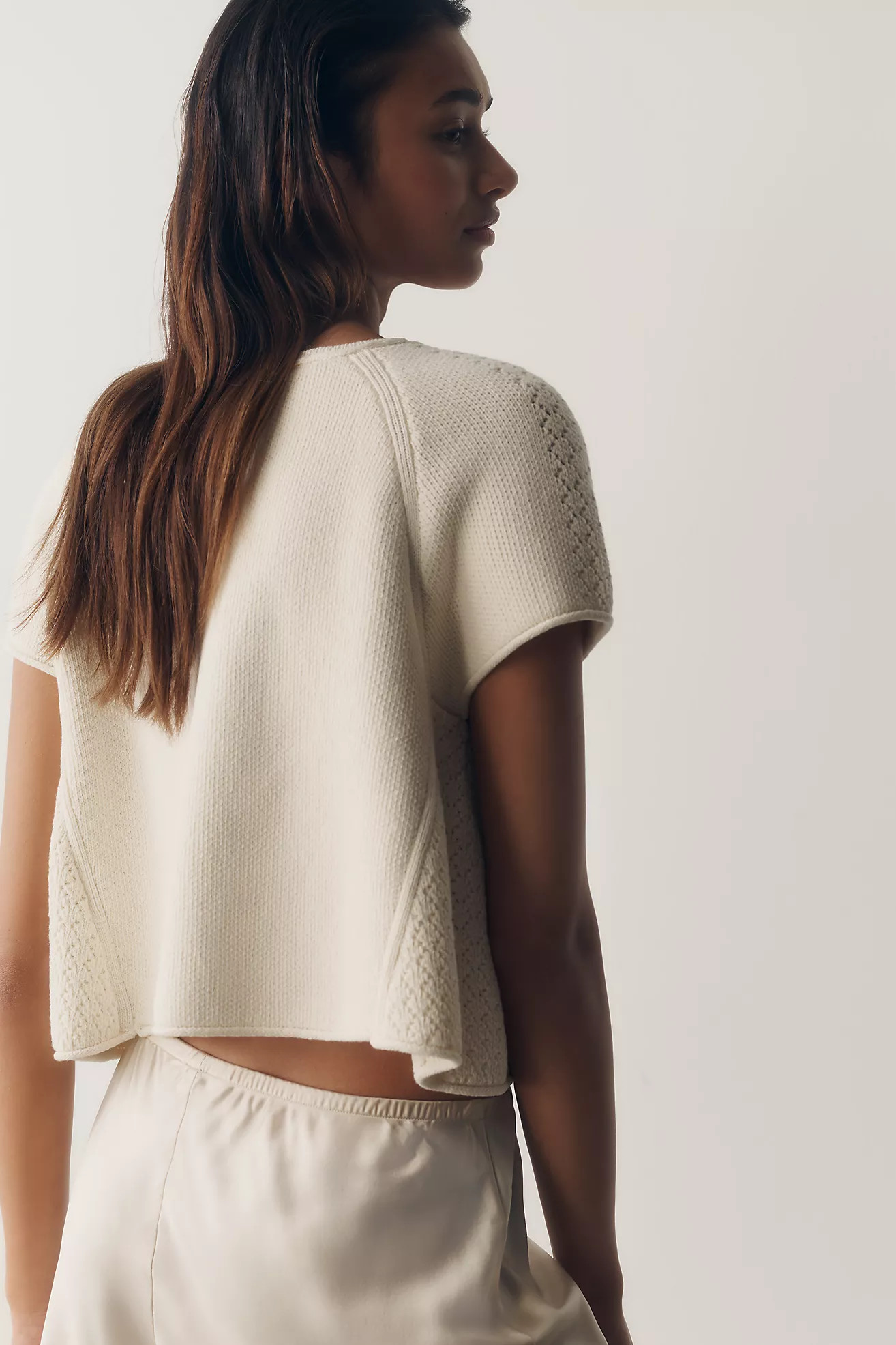 By Anthropologie Cotton Pointelle Sweater | Anthropologie (US)