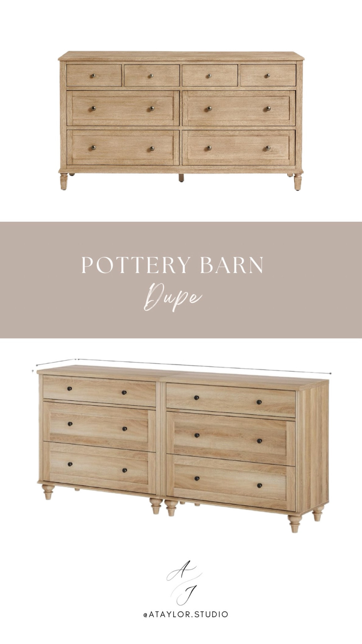 One is $2000+, another is $400. Which one would you pick?

Nursery decor, dresser, light wood dresser, oak wood dresser, coastal home, home inspiration, nursery dresser, tv console, bedroom furniture, pottery barn, pottery barn furniture, pottery barn kids, pb home, pottery barn look, pottery barn dupe, home inspiration, home decor, closet organizationn

#LTKFamily #LTKHome