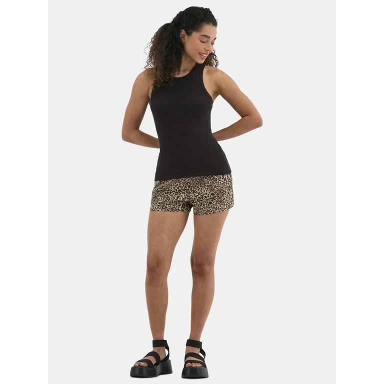 No Boundaries Ribbed High Neck Tank Top, Women's | Walmart (US)