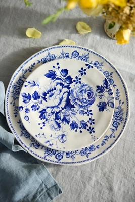Botanical Transferware Side Plate | Anthropologie (US)