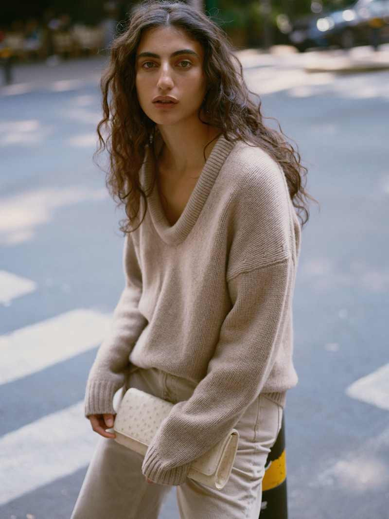 Reformation Jonie Cashmere Oversized Scoop Neck Natural Medium | Reformation (Global)