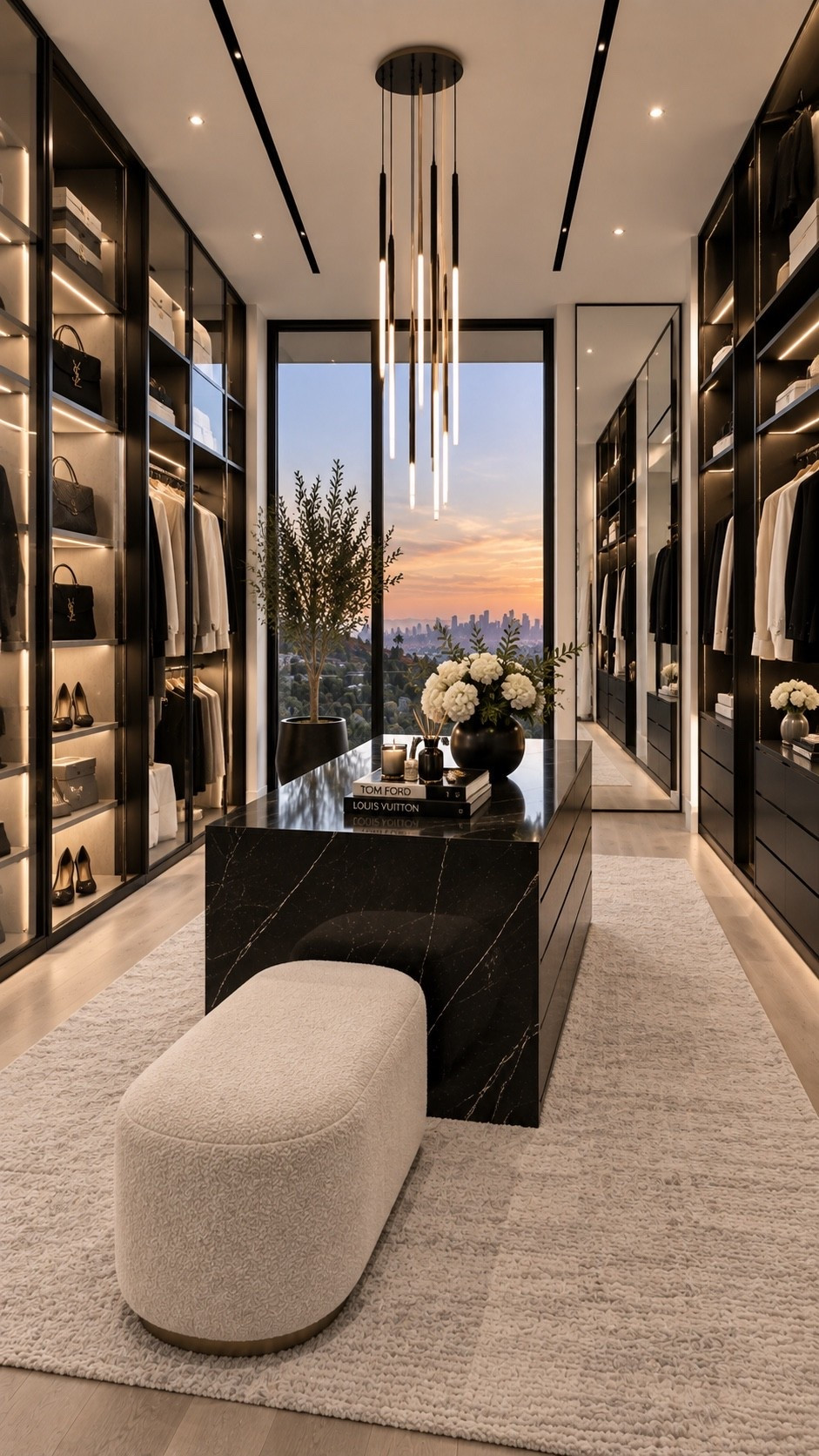 Shop This Room ✨ Shop the full look through my LTK — all products and similar finds are linked below. Create an elevated luxury walk-in closet with sleek black cabinetry, warm lighting, a statement island and soft neutral textures for a sophisticated designer look.

#WalkInCloset #ClosetInspo #LuxuryCloset #DreamCloset #ClosetDesign #ModernCloset #LuxuryInteriors #BlackAndWhiteDecor #InteriorDesign #ModernHome #HomeDecor #LuxuryHome #InteriorInspo #ClosetGoals #DressingRoom #DesignerInspired #LTKHome #LTKFinds #ShopLTK #HomeFinds #AmazonHome #HomeInspiration