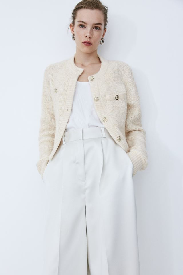 Bouclé Cardigan - Black - Ladies | H&M US | H&M (US + CA)