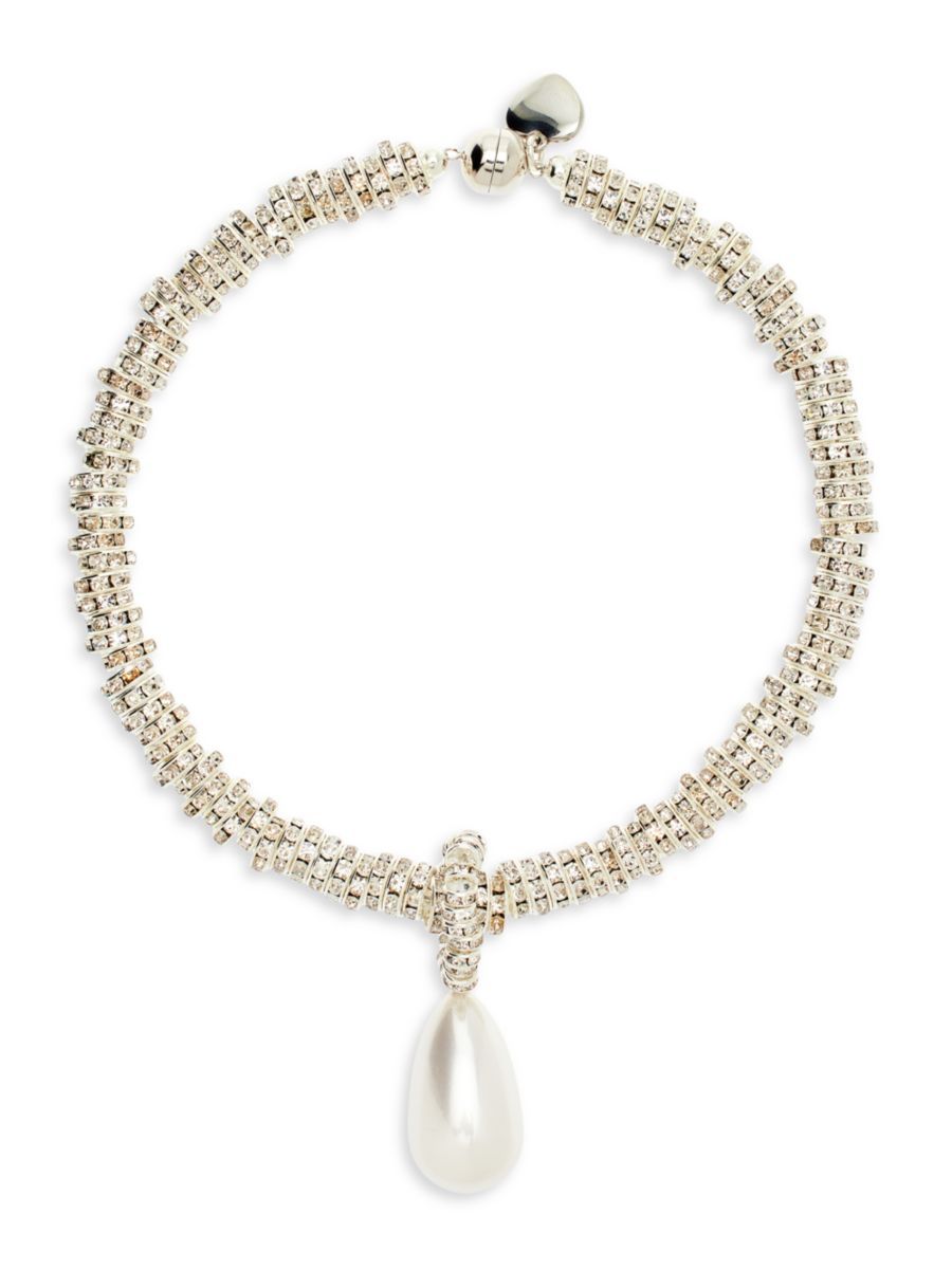 Underwater Silvertone, Faux Pearl & Crystal Bead Necklace | Saks Fifth Avenue
