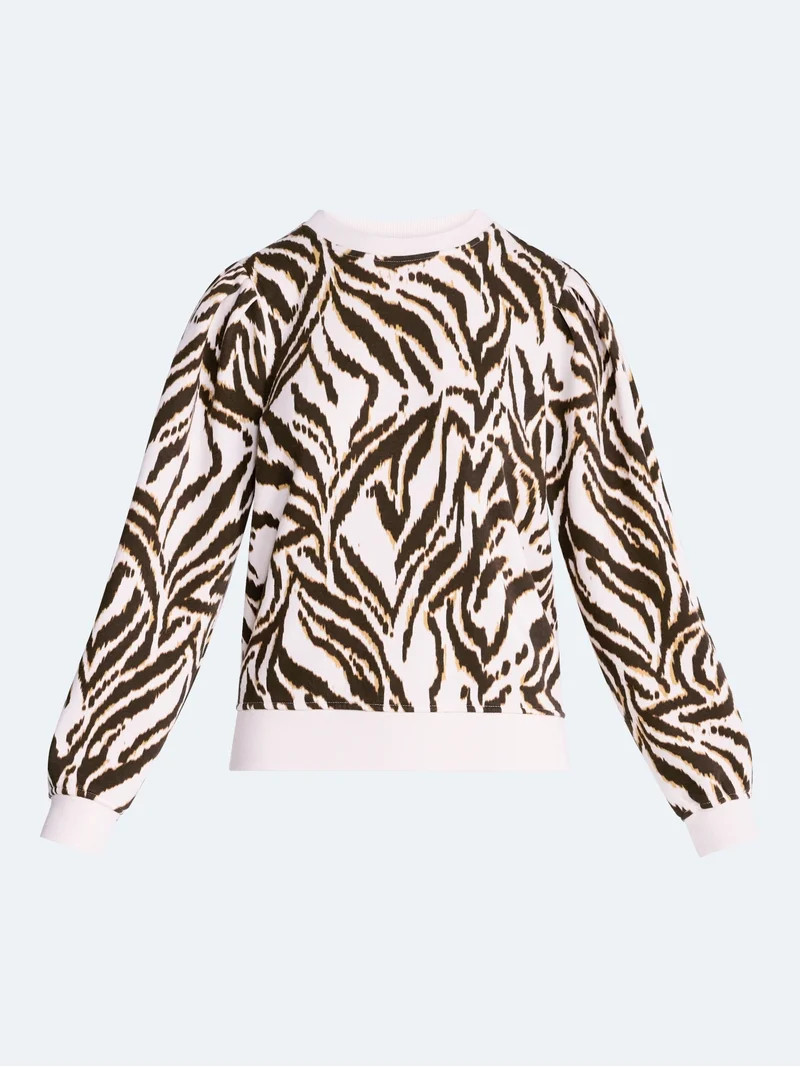 Scoop Women\u2019s and Women's Plus Pleat Shoulder Sweatshirt, Sizes XS-4X | Walmart (US)