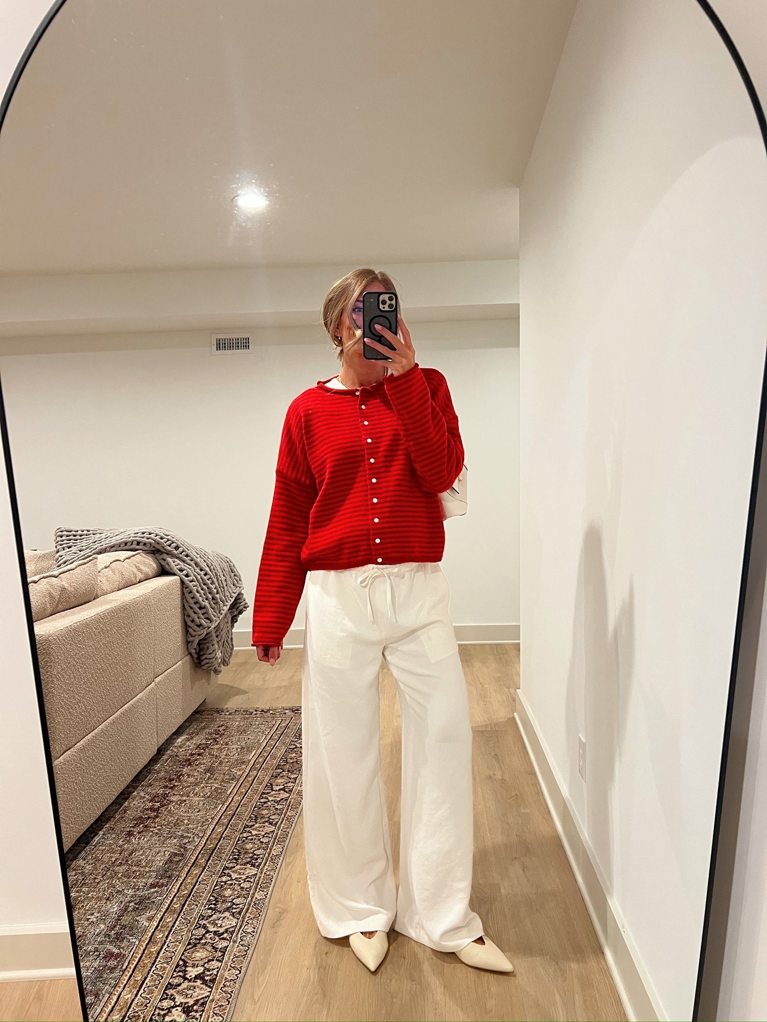 Our favorite wrinkle-resistant pants! Perfect for traveling. I’m wearing a medium tall in the pants and a medium in the sweater for pregnancy! 

#LTKTravel #LTKBump #LTKTall