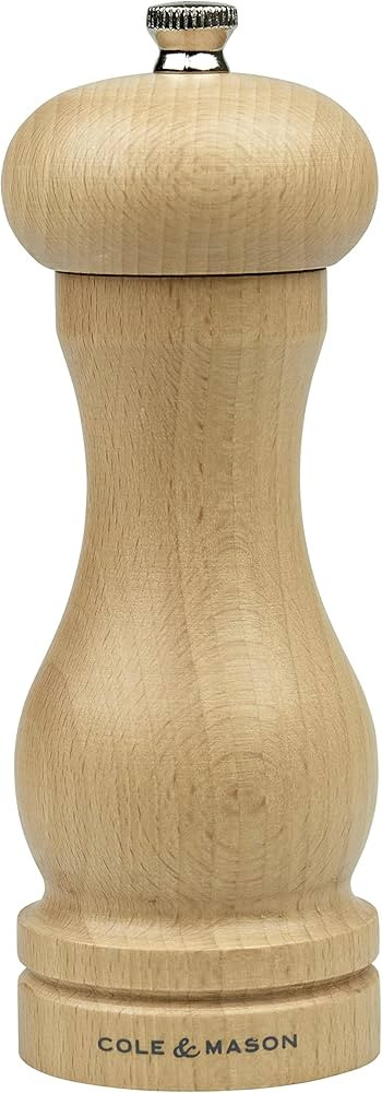 Cole & Mason Beech Capstan A6 Pepper Mill, 165mm, Adjustable Grind Precision+ Mechanism, Beech Wo... | Amazon (UK)