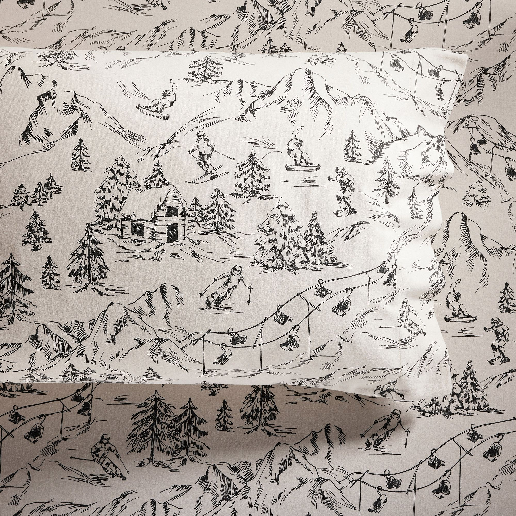 Mountain Run Flannel Organic Sheet Set | Pottery Barn Teen